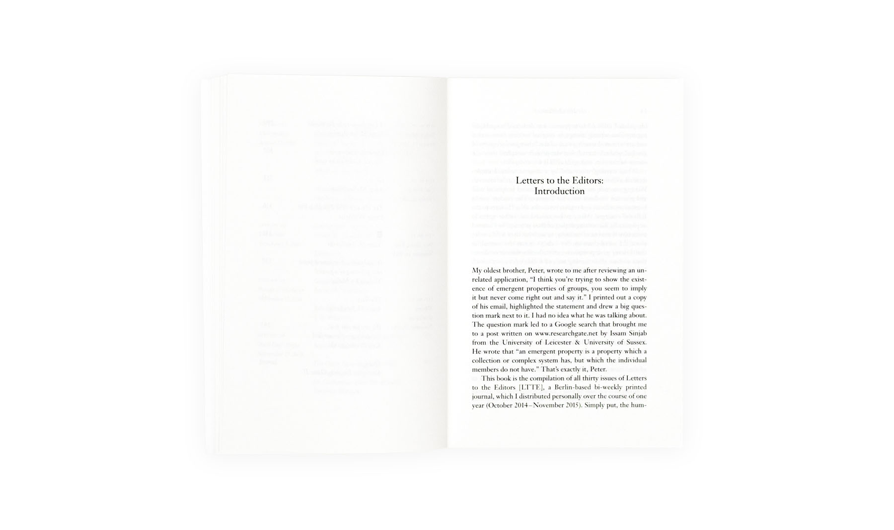 Product image of Letters to the Editors. A Journal