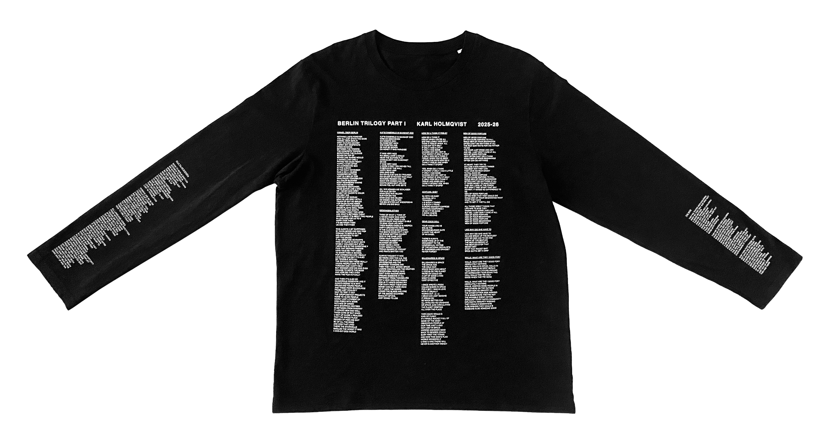 Product image of Karl Holmqvist – BERLIN TRILOGY PART I (2025–26) Long Sleeve